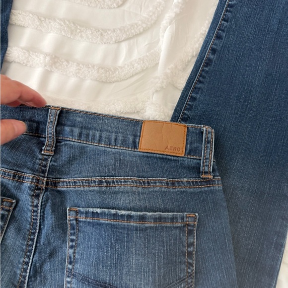 AERO Blue Distressed Jeans - Picture 5 of 7